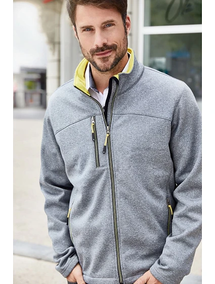JN Pánská 2vrstvá melanžová softshell bunda 02. dark model 22530649 - Daiber
