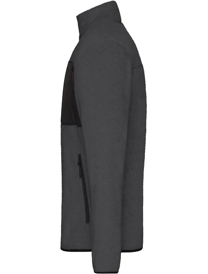JN Pánská fleecová bunda 02. dark melange/black model 22538425 - Daiber JN Pánská fleecová bunda 02. dark melange/black model 22538425 - Daiber