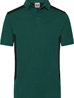 Daiber JN 1826 Pánske pracovné polo tričko z piké „Strong“ 02.1826 tmavozelené/čierne