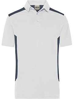 Daiber JN 1826 Pánské pracovní piqué polo "Strong" 02.1826 white/carbon