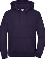 Daiber 8052 Ťažká unisex mikina s kapucňou 02.8052 tmavo fialová