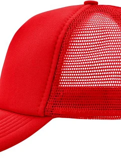Daiber MB 70 – 5-panelová polyesterová sieťovaná čiapka s kšiltom 03.0070 červená