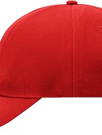 Daiber MB 609 6-panelová vystužená čiapka s kšiltom 03.0609 červená