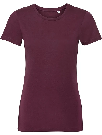 Russell Athletic 108F Dámske tričko Pure Organic 10.108F bordová