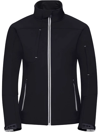 Russell Athletic 410F Dámska 3-vrstvová softshellová bunda Bionic 10.410F, farba french navy Russell Athletic 410F Dámska 3-vrstvová softshellová bunda Bionic 10.410F, farba french navy