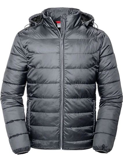 Russell Athletic 440M Pánska bunda Nano s kapucňou 10.440M iron grey Russell Athletic 440M Pánska bunda Nano s kapucňou 10.440M iron grey