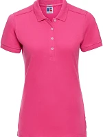 Russell Athletic 566F Dámske elastické polo tričko z piké 10.566F fuchsiová