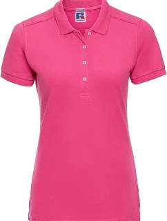 Russell Athletic 566F Dámske elastické polo tričko z piké 10.566F fuchsiová