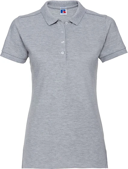 Russell Athletic 566F Dámske elastické polo tričko z piké 10.566F light oxford Russell Athletic 566F Dámske elastické polo tričko z piké 10.566F light oxford