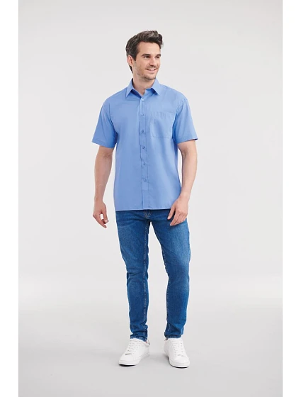 Russell Athletic 935M Popelínová košeľa s krátkym rukávom 11.935M corporate blue Russell Athletic 935M Popelínová košeľa s krátkym rukávom 11.935M corporate blue