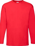 Fruit of the Loom Valueweight T LSL Tričko s dlhým rukávom 16.1038 červené