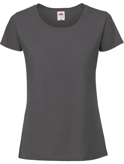 Fruit of the Loom Lady-Fit Iconic 195 T Dámske tričko z hrubej bavlny 16.1424 light graphite Fruit of the Loom Lady-Fit Iconic 195 T Dámske tričko z hrubej bavlny 16.1424 light graphite