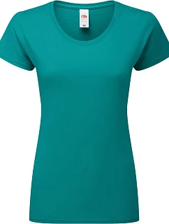 Fruit of the Loom Lady-Fit Iconic 195 T Dámské tričko z těžké bavlny 16.1424 ocean teal