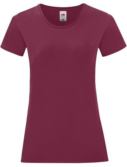 Fruit of the Loom Lady-Fit Iconic 150 T Dámske tričko 16.1432 bordová Fruit of the Loom Lady-Fit Iconic 150 T Dámske tričko 16.1432 bordová