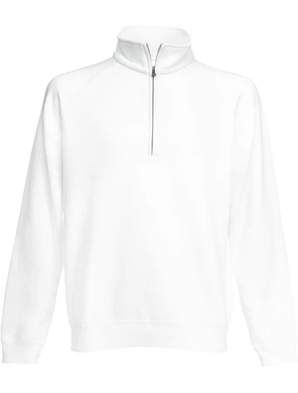 Fruit of the Loom Premium Zip Neck Sweat Mikina s 1/4 zipsom 16.2032 biela