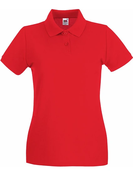 Fruit of the Loom Lady-Fit Premium Polo Dámske piqué polo 16.3030 červené Fruit of the Loom Lady-Fit Premium Polo Dámske piqué polo 16.3030 červené