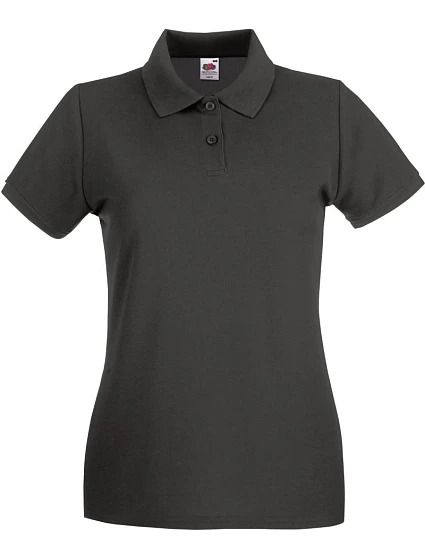 Fruit of the Loom Lady-Fit Premium Polo Dámske piqué polo 16.3030 svetlo grafitová Fruit of the Loom Lady-Fit Premium Polo Dámske piqué polo 16.3030 svetlo grafitová