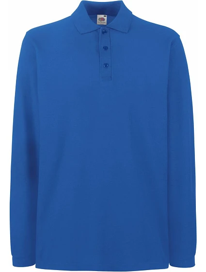 Fruit of the Loom Premium Polo LSL Piqué – polokošeľa s dlhým rukávom 16.3310, kráľovská modrá Fruit of the Loom Premium Polo LSL Piqué – polokošeľa s dlhým rukávom 16.3310, kráľovská modrá