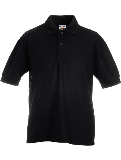Fruit of the Loom Kids 65/35 Polo Detské piqué polo 16.3417 čierne