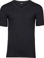 Tee Jays TJ 401 Pánske elastické tričko s výstrihom do V 18.0401 čierne