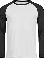 Tee Jays TJ 1170 Baseballové tričko s dlhým rukávom „Unlabeled“ 18.1170 biele/čierne