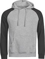 Tee Jays TJ 5156 Mikina s kapucňou, dvojfarebná „Unlabeled“ 18.5156 melírovaná/čierna