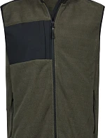 Tee Jays TJ 9122 Pánska fleecová vesta „Mountain“ 18.9122 tmavozelená/čierna