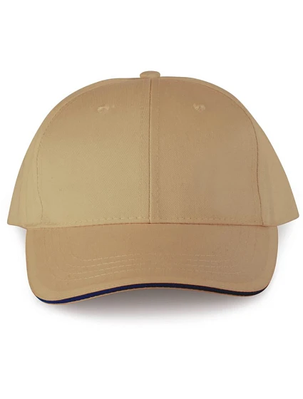 WK WKP 145 6-panelová čiapka s kšiltom 20.145W camel/black