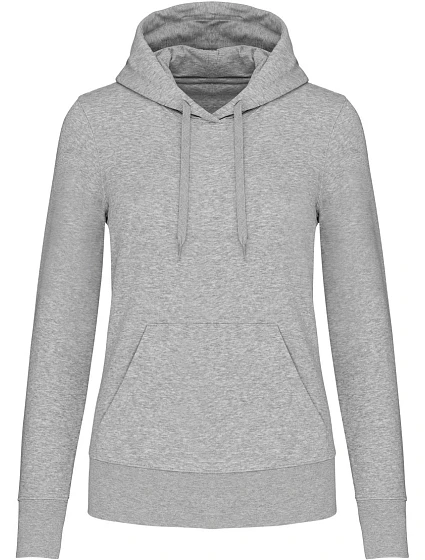 Kariban K 4028 Dámska ekologická mikina s kapucňou 20.4028 oxford grey