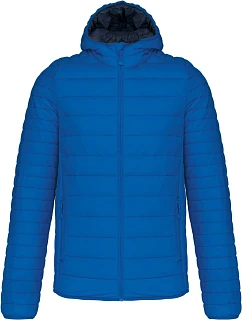 Kariban K 6110 Lehká pánská prošívaná bunda s kapucí 20.6110 light royal blue