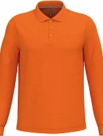 Kariban K 243 Pánske polo s dlhým rukávom z piké 20.K243 oranžové
