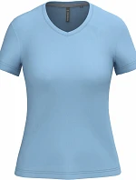 Kariban K 381 Dámske tričko s výstrihom do V 20.K381 sky blue