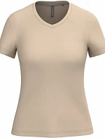 Kariban K 381 Dámske tričko s výstrihom do V 20.K381 light sand