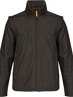 Kariban K 639 2-v-1 bunda s odnímateľnými rukávmi 20.K639 tmavošedá/oranžová/tmavošedá