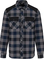 WK WK 520 Pracovná košeľa s kockovaným vzorom 20.W520 storm grey/navy/black