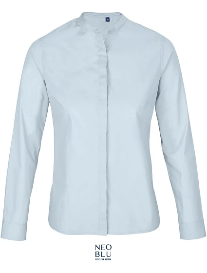NEOBLU Bart Women Popelínová blúzka s dlhými rukávmi 24.3787 soft blue NEOBLU Bart Women Popelínová blúzka s dlhými rukávmi 24.3787 soft blue