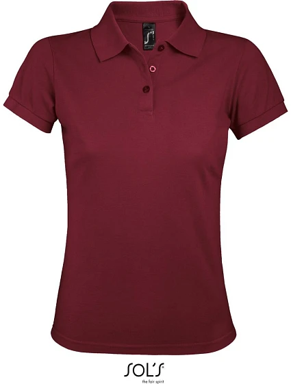 SOL'S Prime Women Dámske polo tričko z hrubej bavlny 25.0573 bordová