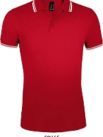 SOL'S Pasadena Men Pánske polo tričko z piké 25.0577 červená/biela