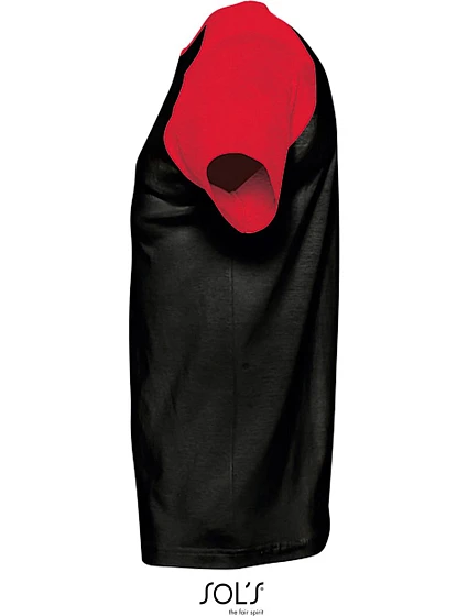 SOL'S Pánské raglánové tričko black/red model 22519698 SOL'S Pánské raglánové tričko black/red model 22519698