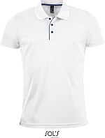 SOL'S Performer Men Pánske športové polo s piké vzorom 25.1199 biele