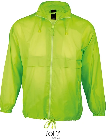 SOL'S Surf Unisex vetrovka 25.2000 neonovo limetková SOL'S Surf Unisex vetrovka 25.2000 neonovo limetková