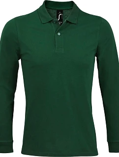 SOL'S Perfect LSL Men Pánske polo s dlhým rukávom z piké 25.2087 fľaškovozelená