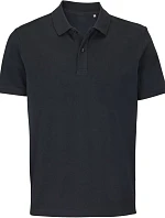 SOL'S Pegase Unisex piqué polokošeľa z hrubej bavlny 25.4242 čierna
