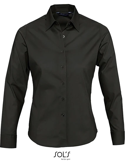 SOL'S Eden Elastická halenka s dlouhým rukávem 25.7015 black SOL'S Eden Elastická halenka s dlouhým rukávem 25.7015 black