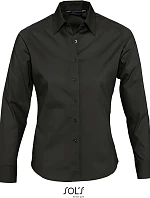 SOL'S Eden Elastická halenka s dlouhým rukávem 25.7015 black