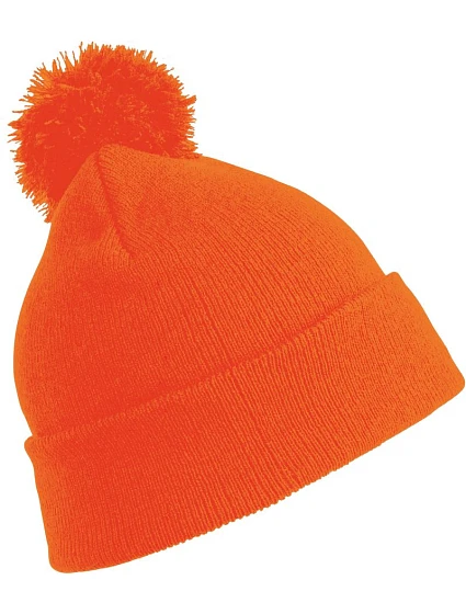 Result Headwear RC 028X Pletená čiapka s bambulou 28.028X fluorescenčná oranžová Result Headwear RC 028X Pletená čiapka s bambulou 28.028X fluorescenčná oranžová