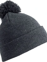 Result Headwear RC 028X Pletená čiapka s bambulou 28.028X šedá