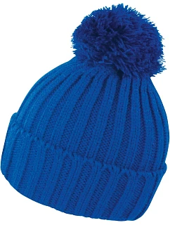 Result Headwear R 369X Pletená čiapka s bambulou 28.369X royal