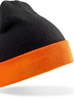 Result Headwear RC 930X Pletená čiapka „Black Compass“ 28.930X čierna/oranžová