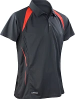 Spiro S 177M Pánske tímové polo tričko z piké 29.177M čierne/červené
